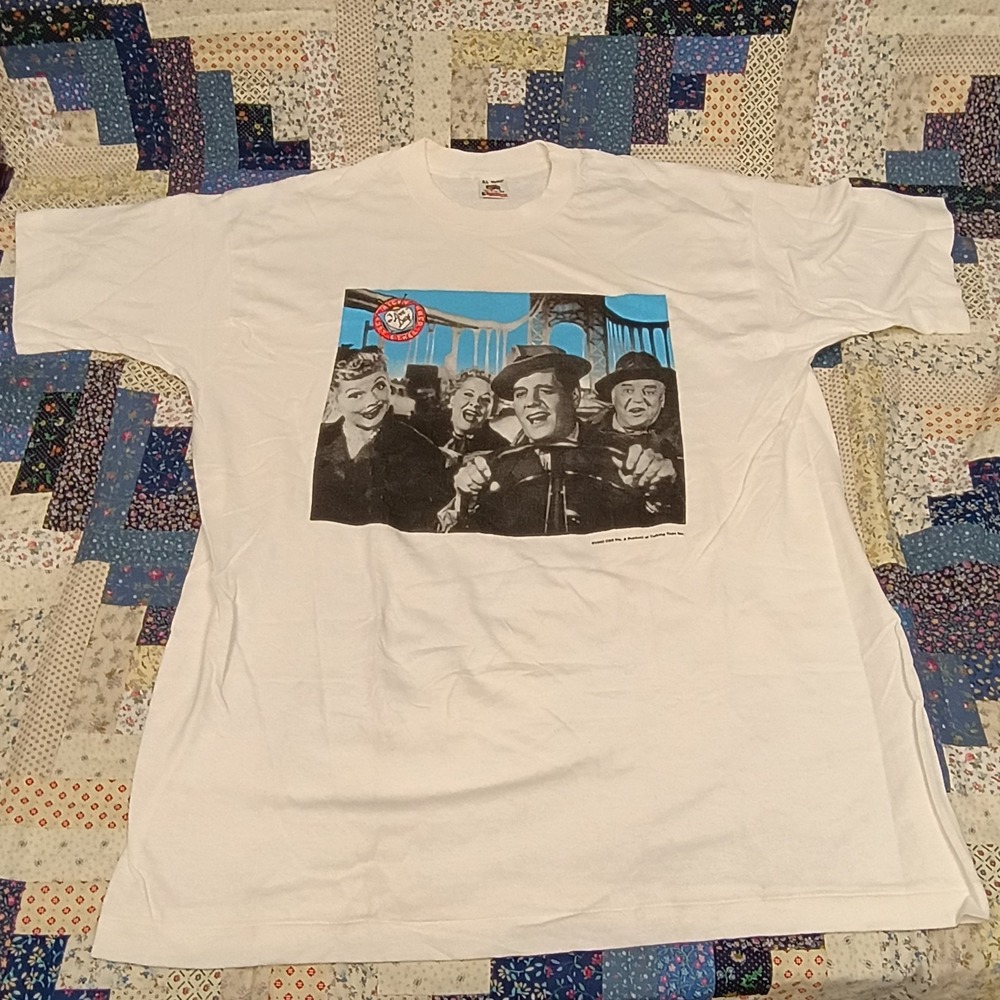 Vintage 1992 I Love Lucy T Shirt Size XL White Single Stitch